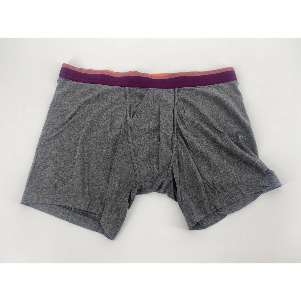 Bombas Boxer Briefs Mens LG Gray Purple Orange Waistband Modal Blend Underwear